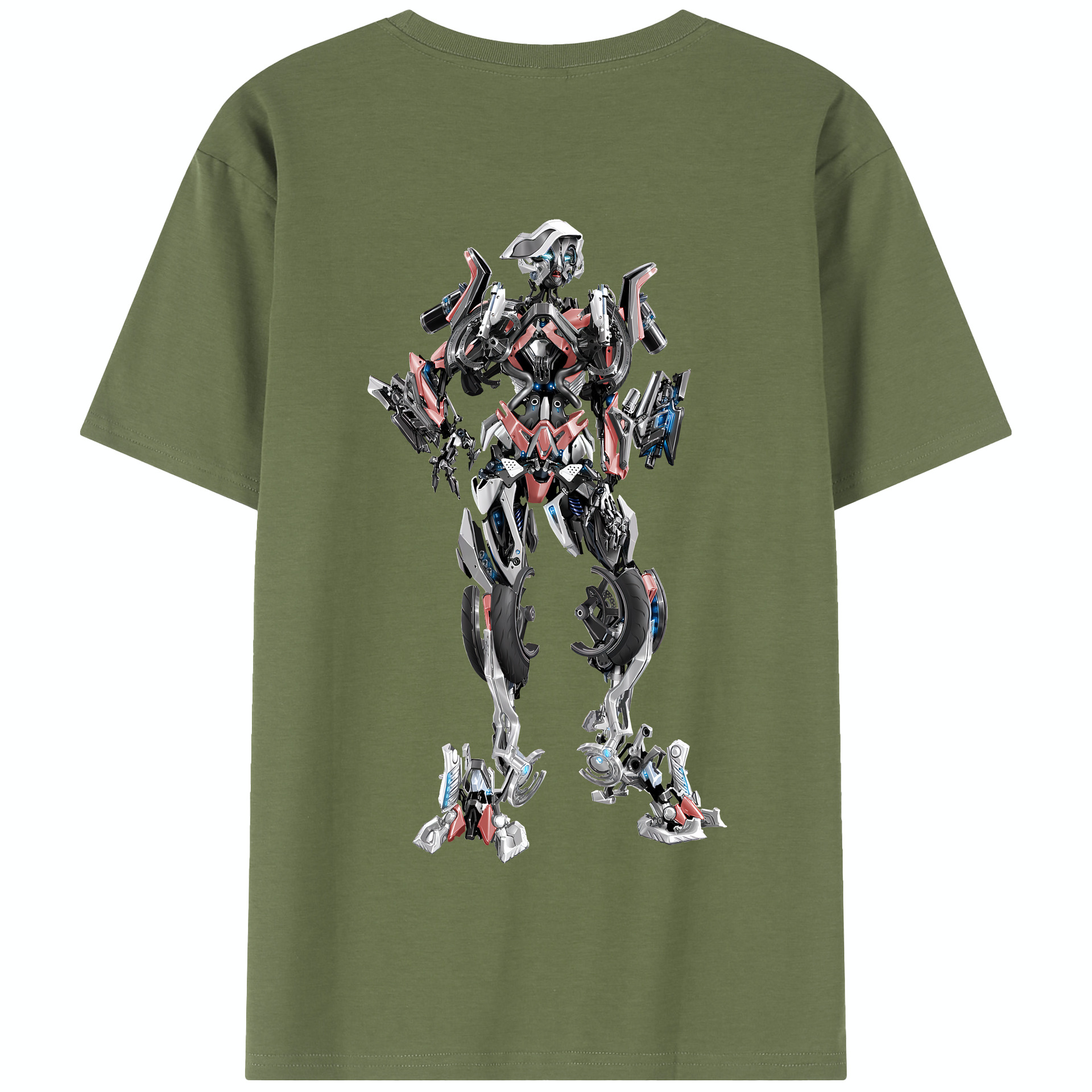 （画像用） Transformers トランスフォーマー 綿100％半袖Tシャツ（背面プリント）